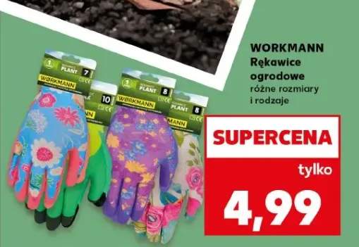 Rękawice ogrodowe workmann różne rozmiary i rodzaje