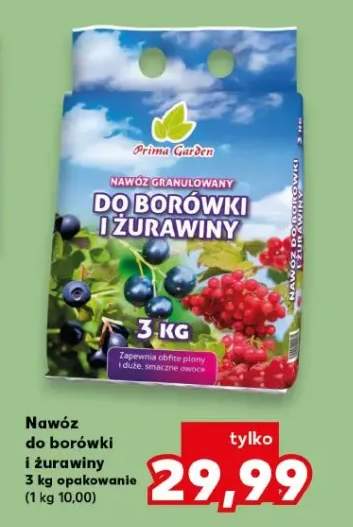 Nawóz do borówki i żurawiny prima garden 3kg opakowanie