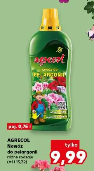 Nawóz Agrecol do pelargonii różne rodzaje