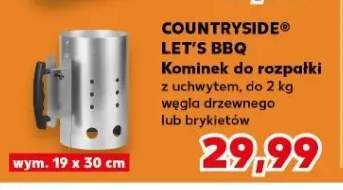 Kominek do rozpałki z uchwytem do 2kg węgla drzewnego lub brykietów