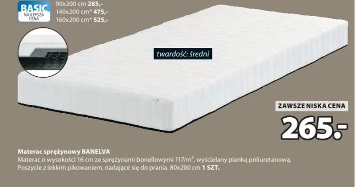 Materac sprężynowy BANELVA