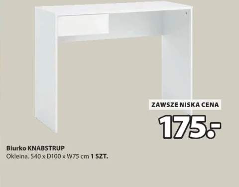 Biurko Knabstrup okleina S40 x D100 x W75 cm