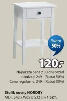 Stolik nocny Nordby MDF S42 x W65 x G32 cm