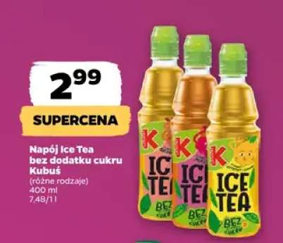 Napój Ice Tea bez dodatku cukru Kubuś