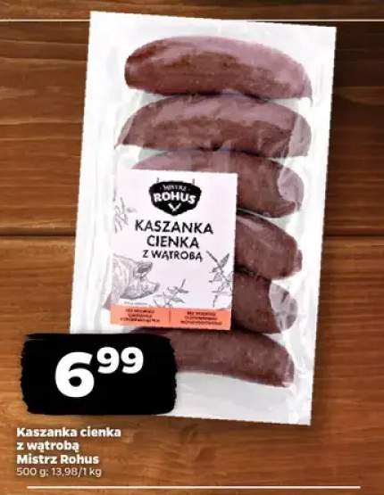 Kaszanka cienka z wątrobą Mistrz Rohus