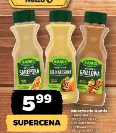 Musztarda Kamis sarepska, delikatesowa, grillowa