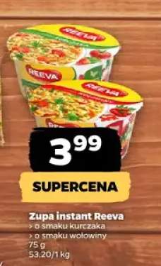Zupa instant Reeva o smaku kurczaka, o smaku wołowiny
