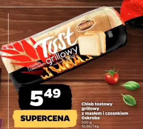 Chleb tostowy grillowy z masłem i czosnkiem