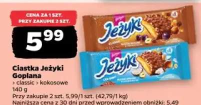 Ciastka Jeżyki Goplana classic kokosowe