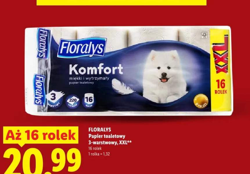 Papier toaletowy florays komfort 3-warstwowy xxl
