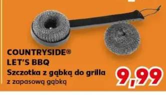 Szczotka z gąbką do grilla z zapasową gąbką