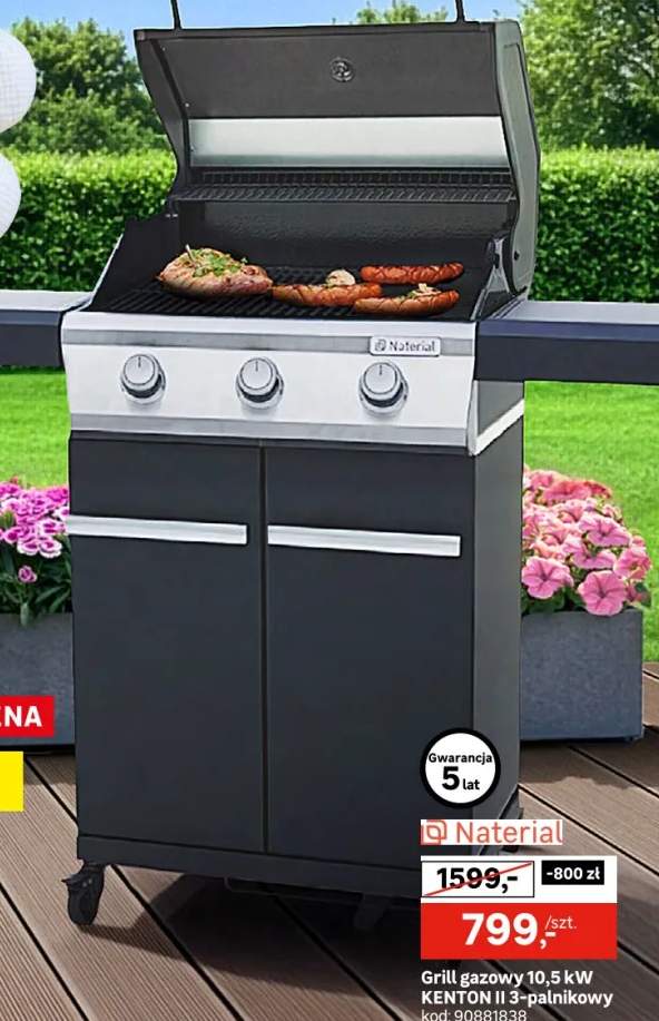 Grill gazowy 10,5kW Kenton II 3 palniki Naterial