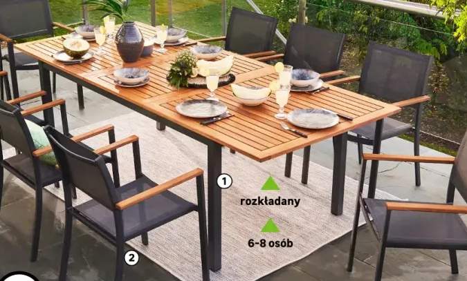 Stół ogrodowy Oris 100x180/240 cm drewniany Naterial