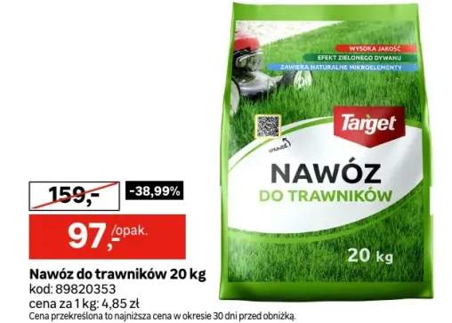 Nawóz do trawnika worek 20kg Target