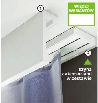 Listwa karniszowa LK-2 do LED z polimeru 11.8 x 200 cm DMS