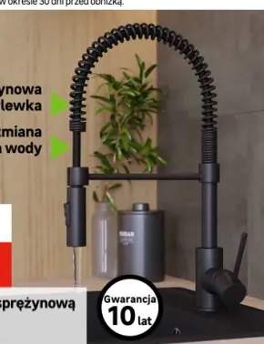 Bateria kuchenna z wyciąganą wylewką U 43,7 cm Tomas Czarna Delinia