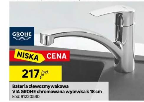 Bateria kuchenna Via chrom Grohe