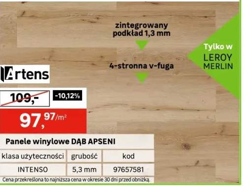 Panele winylowe SPC Artens Intenso Dąb Aspeni z podkładem naturalne drewno