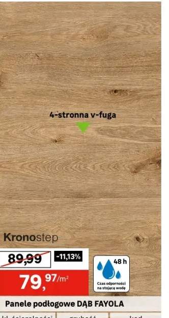 Panele podłogowe laminowane wodoodporne AC6 12 mm Kronostep Dąb Fayola struktura naturalnego drewna