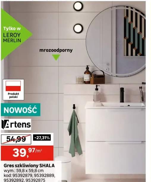 Gres szkliwiony Shala Beige 59.8x59.8 Artens