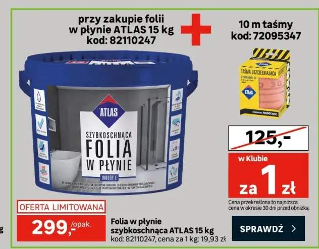 Folia uszczelniająca w płynie Woder E 15 kg Atlas