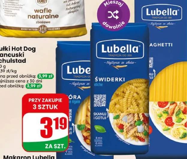 Makaron Lubella różne rodzaje