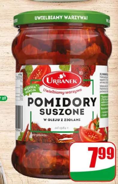 Pomidory suszone w oleju z ziołami Urbanek