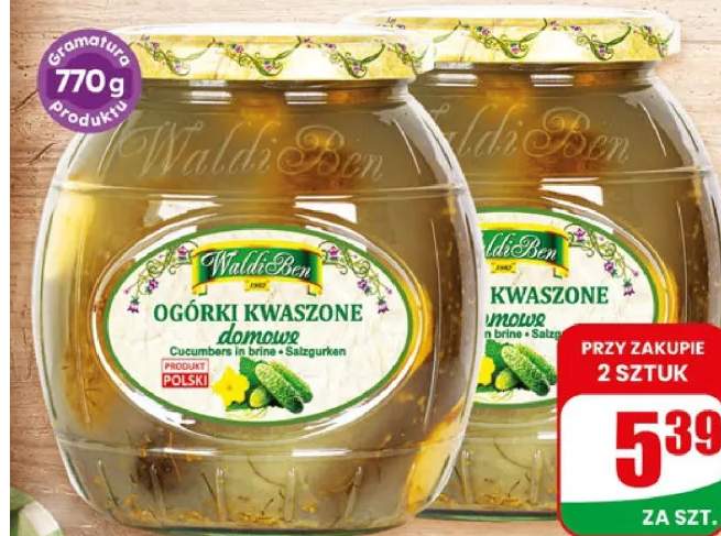 Ogórki kwaszone domowe WaldiBen
