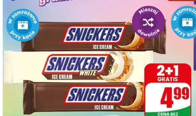 Lody baton Snickers 2 rodzaje