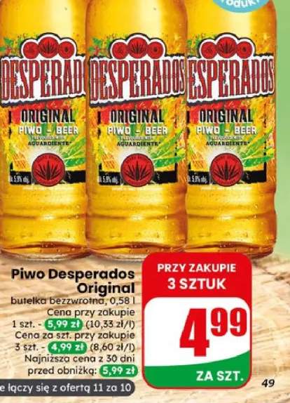 Piwo Desperados Original butelka bezzwrotna