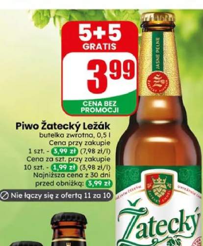 Piwo Żatecky Leżák butelka zwrotna