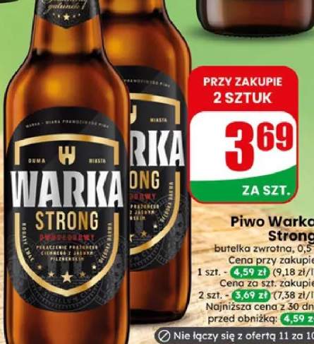 Piwo Warka Strong butelka zwrotna