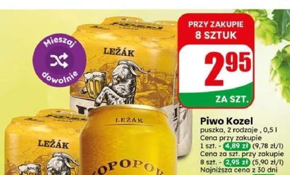 Piwo Kozel puszka 0,5l