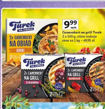 Camembert na grill Turek różne rodzaje