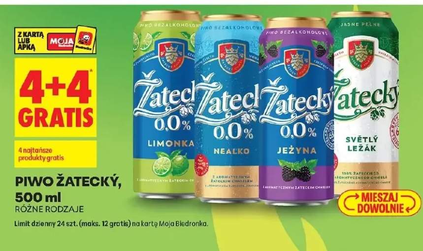 Piwo bezalkoholowe Žatecký 0,0% Limonka