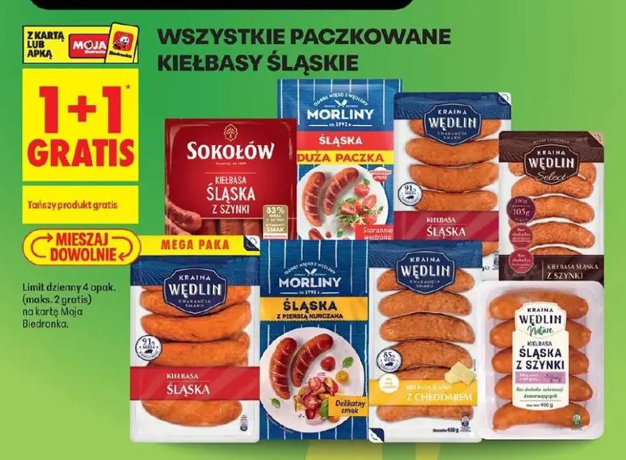 Kiełbasa śląska z szynki Sokołów