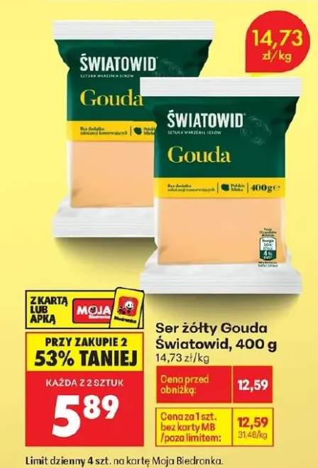 Ser żółty Gouda Światowid
