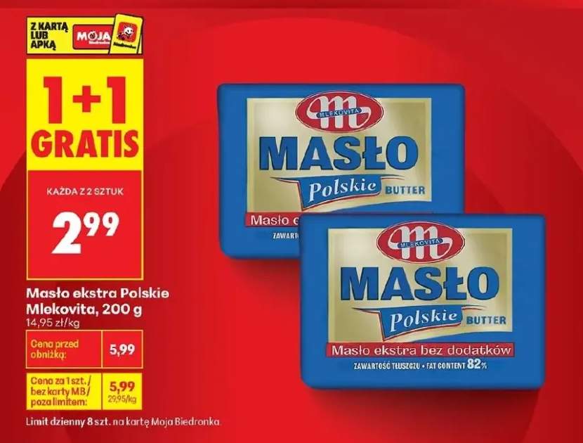 Masło ekstra Polskie Mlekovita