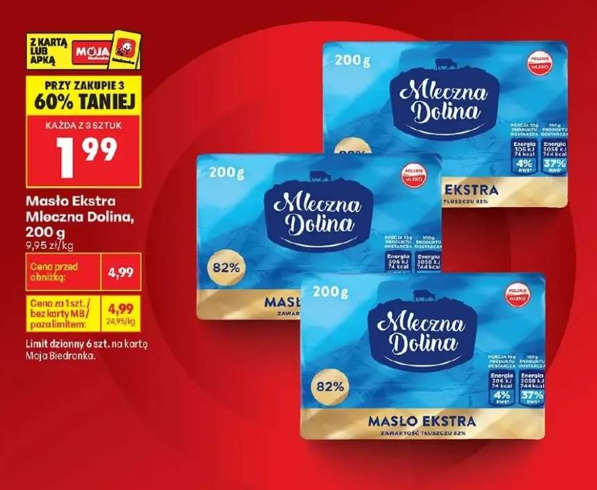 Masło Ekstra Mleczna Dolina