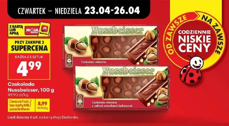 Czekolada mleczna Nussbeisser