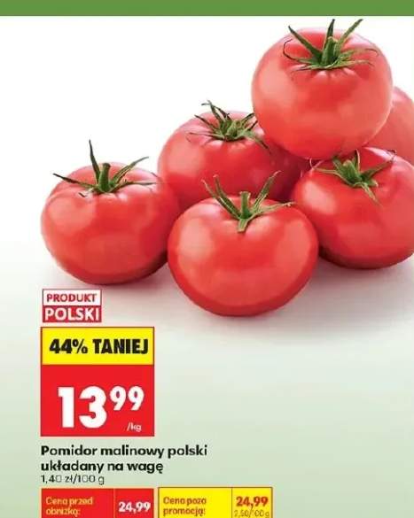 Pomidory malinowe polskie układane na wagę