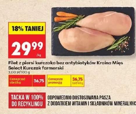 Filet z piersi kurczaka bez antybiotyków Kraina Mięs Select Kurczak farmerski