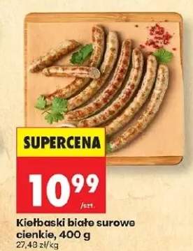 Kiełbaski białe surowe cienkie