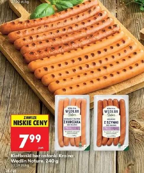 Kiełbaski z filetem z kurczaka bez osłonki Kraina Wędlin Nature
