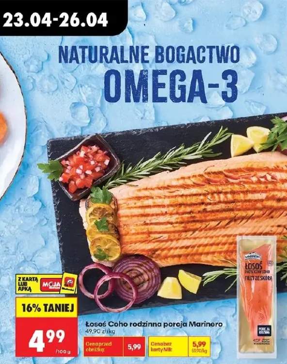 Łosoś Coho rodzinna porcja Marinero filet ze skórą