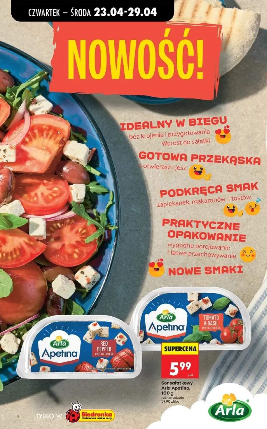 Ser sałatkowy Arla Apetina Red Pepper