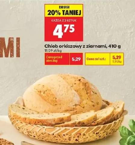 Chleb orkiszowy z ziarnami