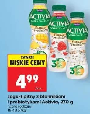Jogurt pitny z błonnikiem i probiotykami Activia ananas