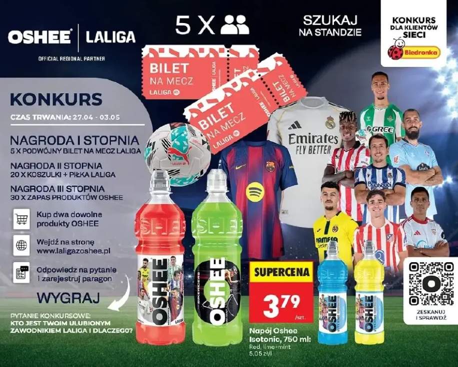 Napój Oshee Isotonic Red