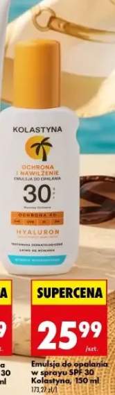 Emulsja do opalania w sprayu SPF 30 Kolastyna ochrona 4D